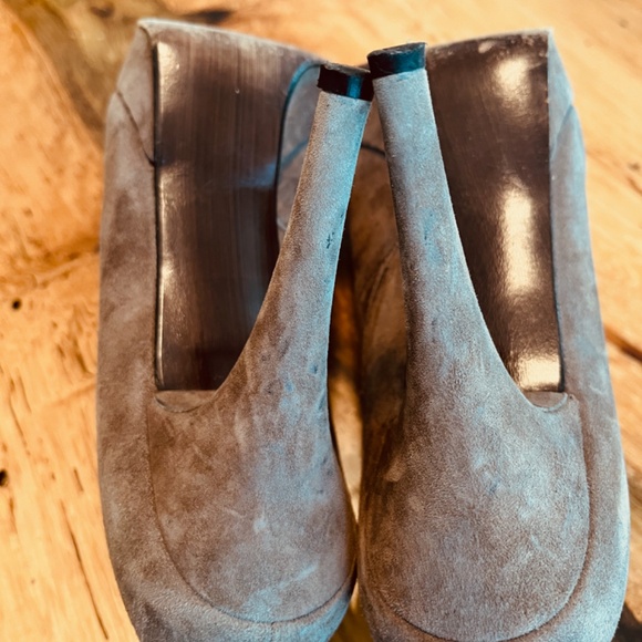 STUART WEITZMAN Women's Booties gray/brown high heels 7 1/2 M - Picture 6 of 8